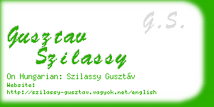 gusztav szilassy business card