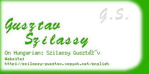 gusztav szilassy business card